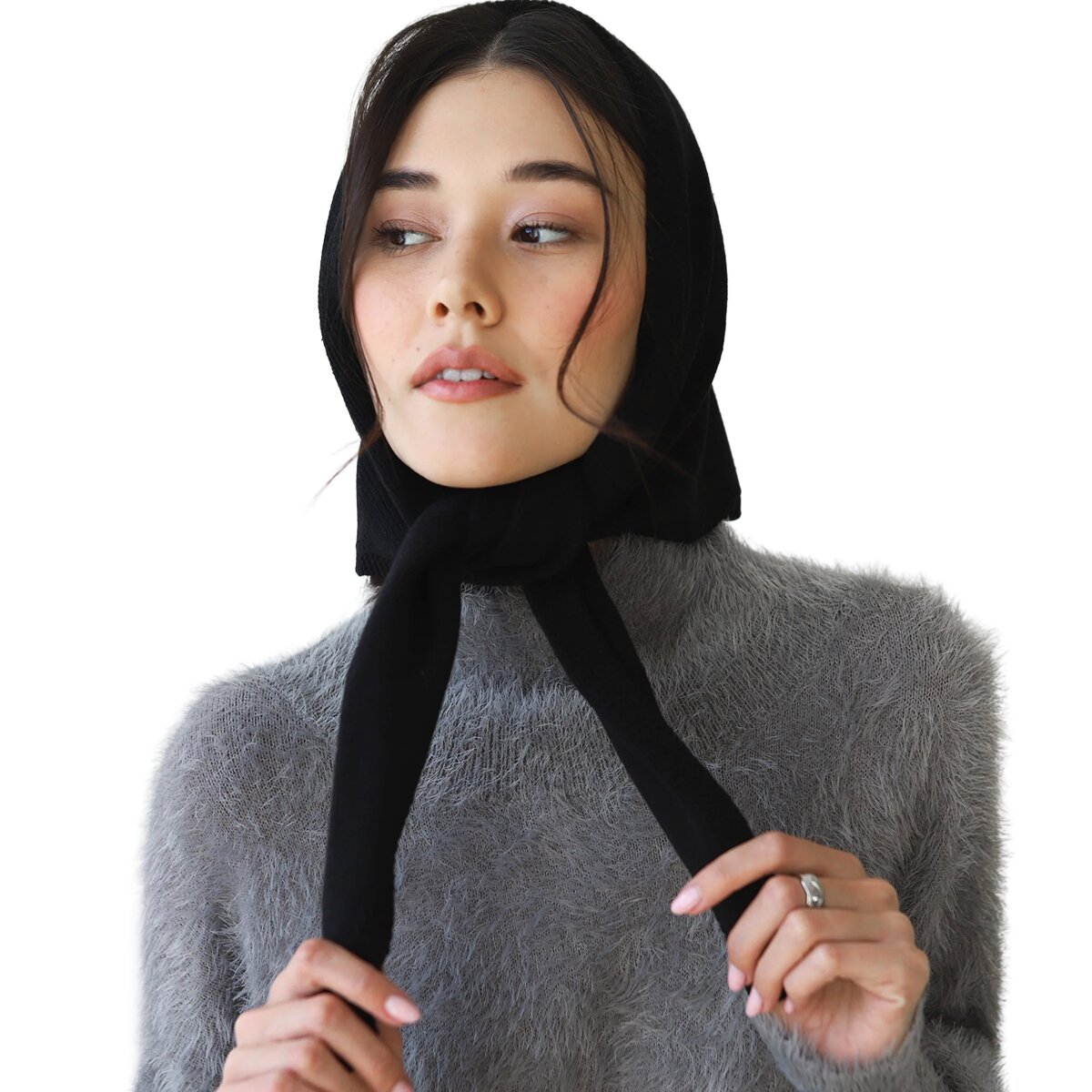 Image of Callahan Hankerchief Head Scarf Black, One Size