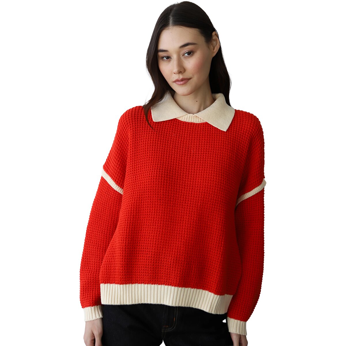 Image of Callahan Archie Pullover Sweater - Women's Poppy Red, M