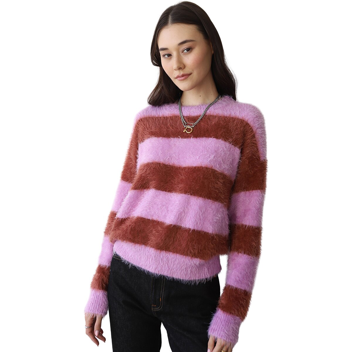Image of Callahan Esme Pulllover - Women's Chocolate Stripe, M