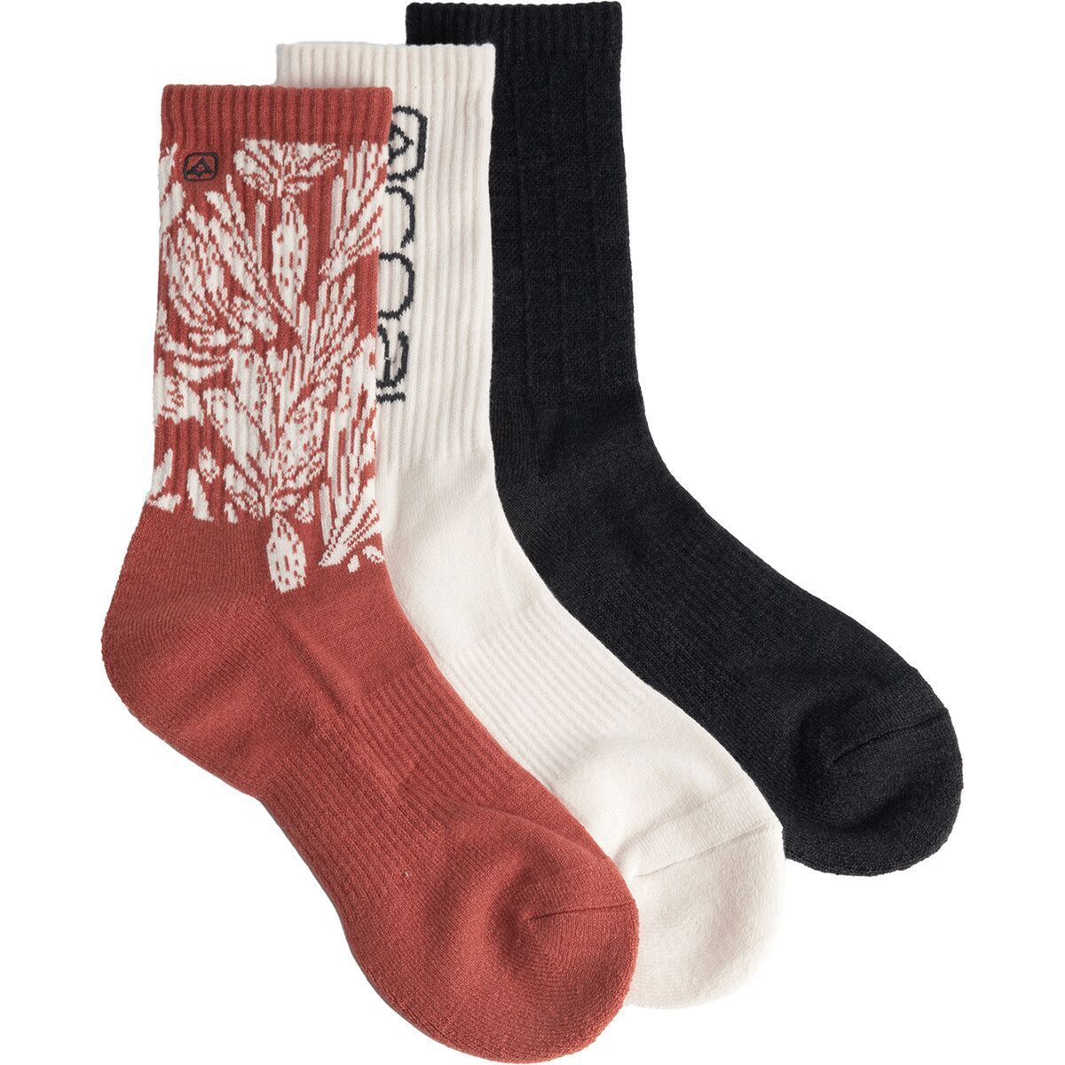Image of Coal Headwear Everyday Crew Sock - 3-Pack Garden Party, L/XL
