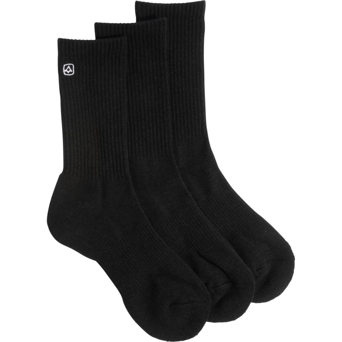 Image of Coal Headwear Everyday Crew Sock - 3-Pack Solid Black, S/M