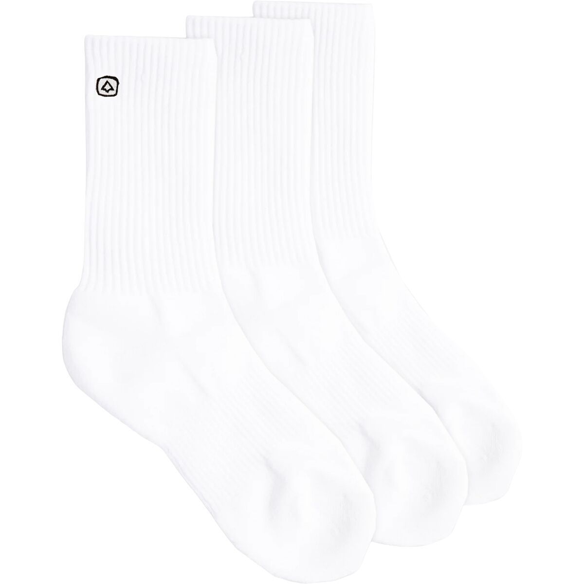 Image of Coal Headwear Everyday Crew Sock - 3-Pack Solid White, S/M
