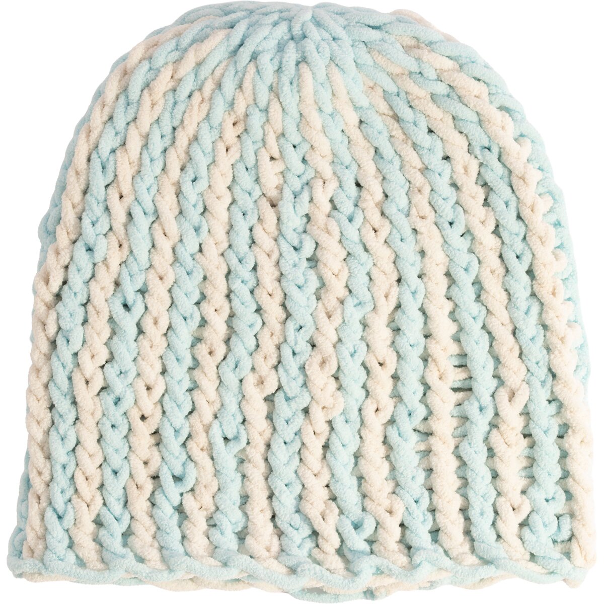 Image of Coal Headwear The Lampshde Skully Beanie Off White/Light Blue, One Size