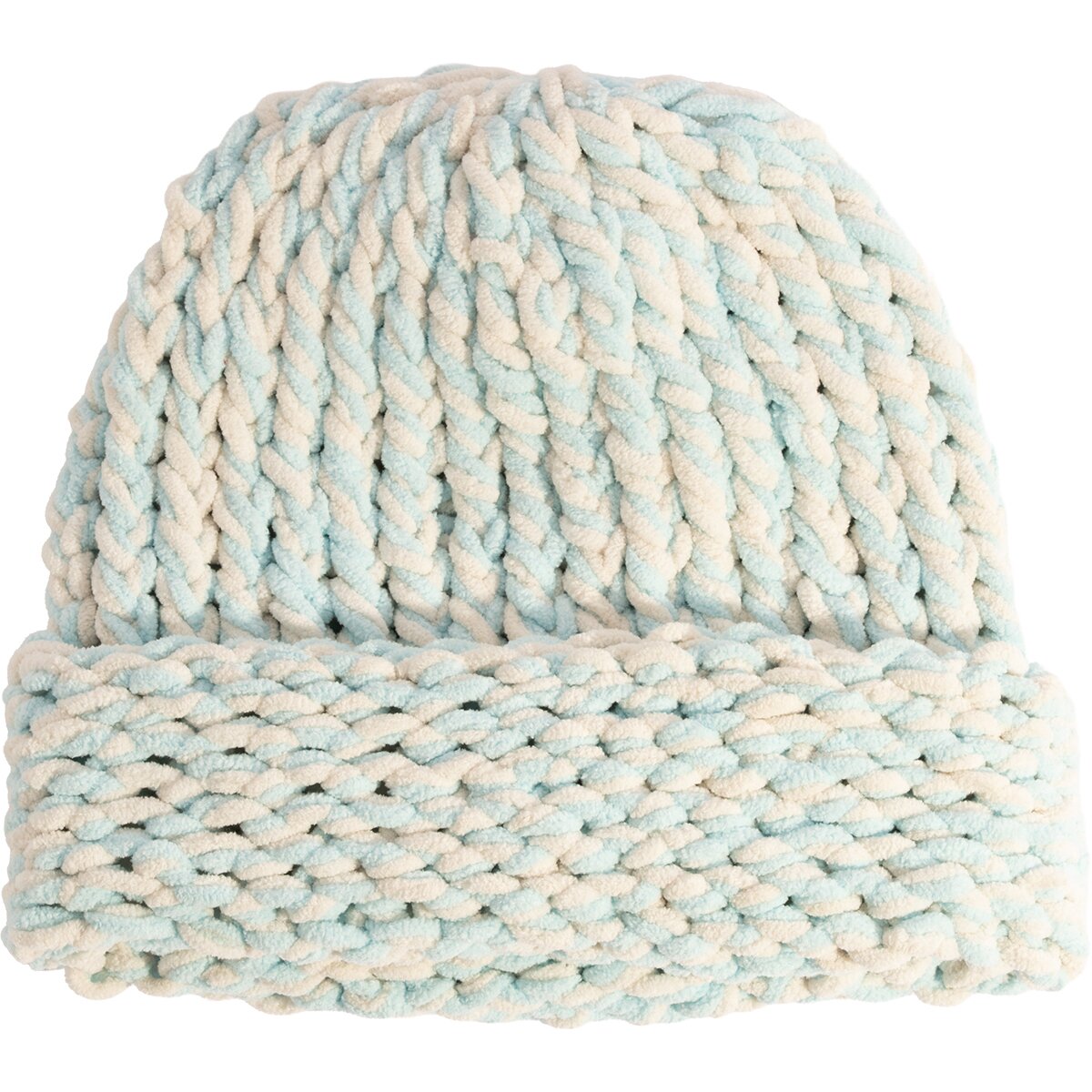 Image of Coal Headwear Lampshade Cuffed Beanie Off White/Light Blue, One Size