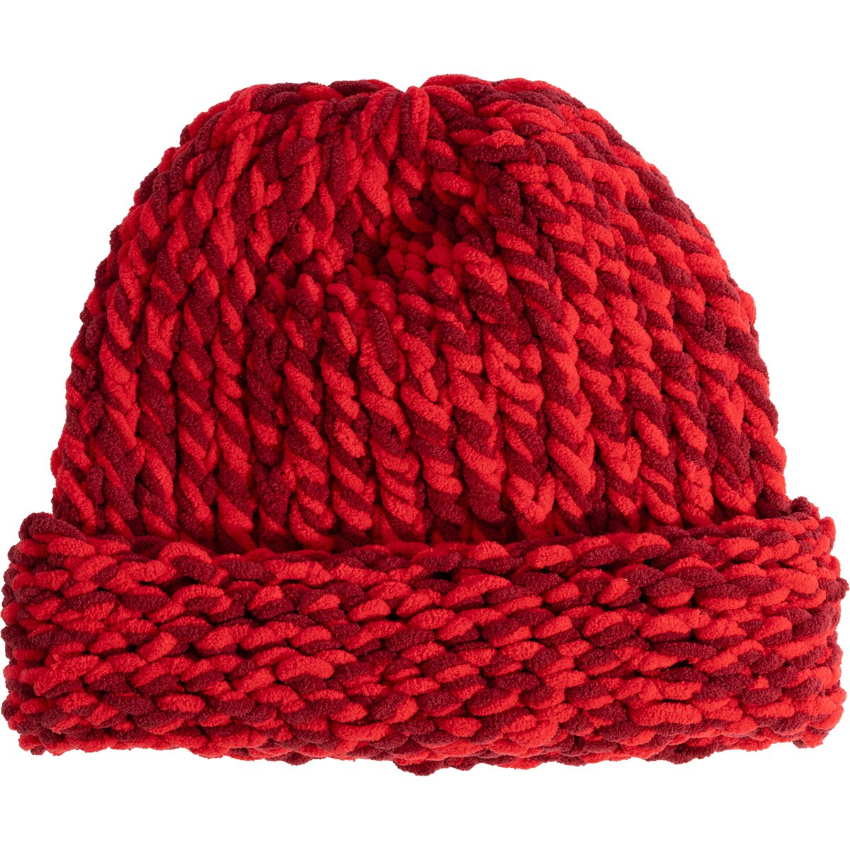 Image of Coal Headwear Lampshade Cuffed Beanie Red Marl, One Size
