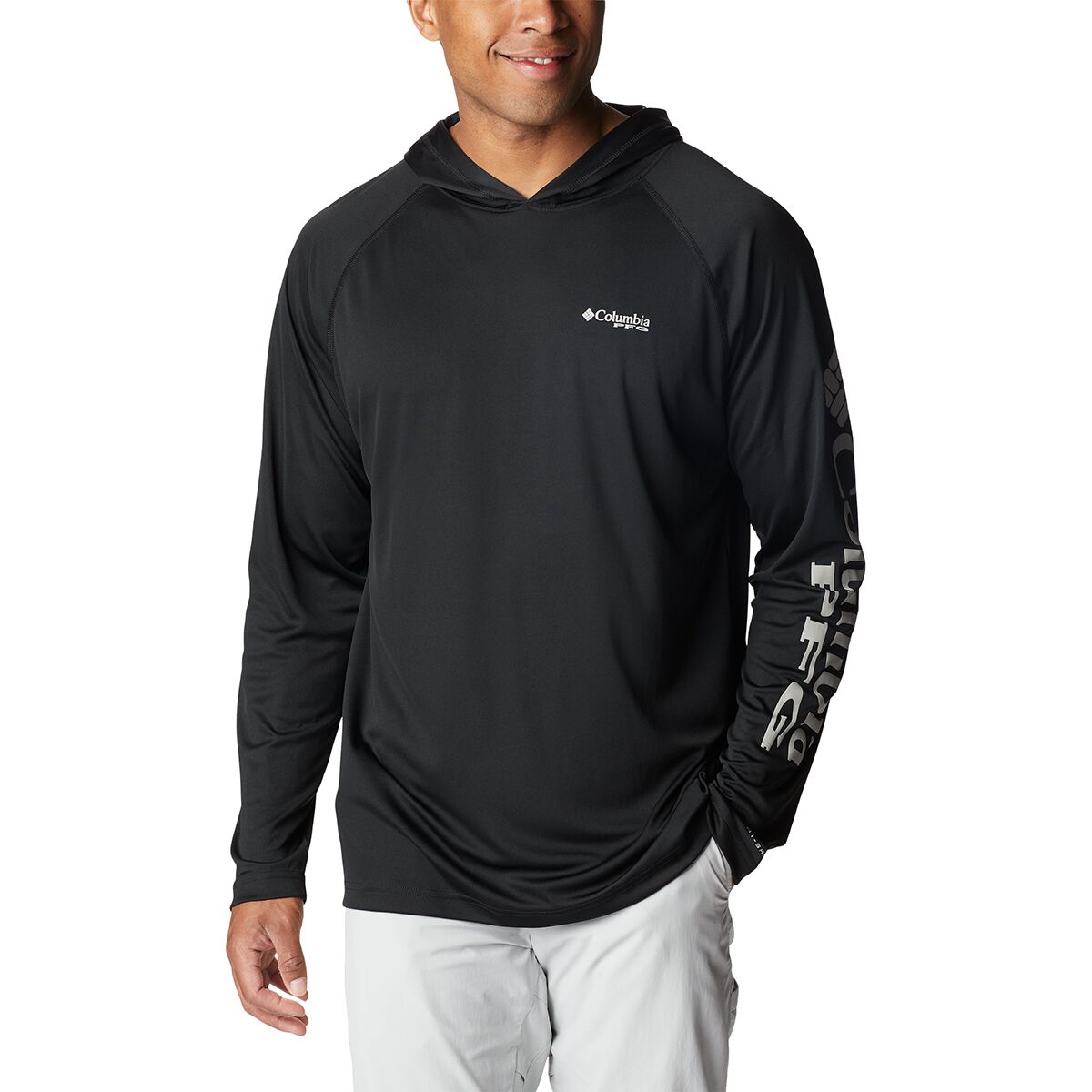 Columbia Columbia Terminal Tackle Pullover Hoodie - Men's Cool Grey Heather/Vivid Blue Logo, S