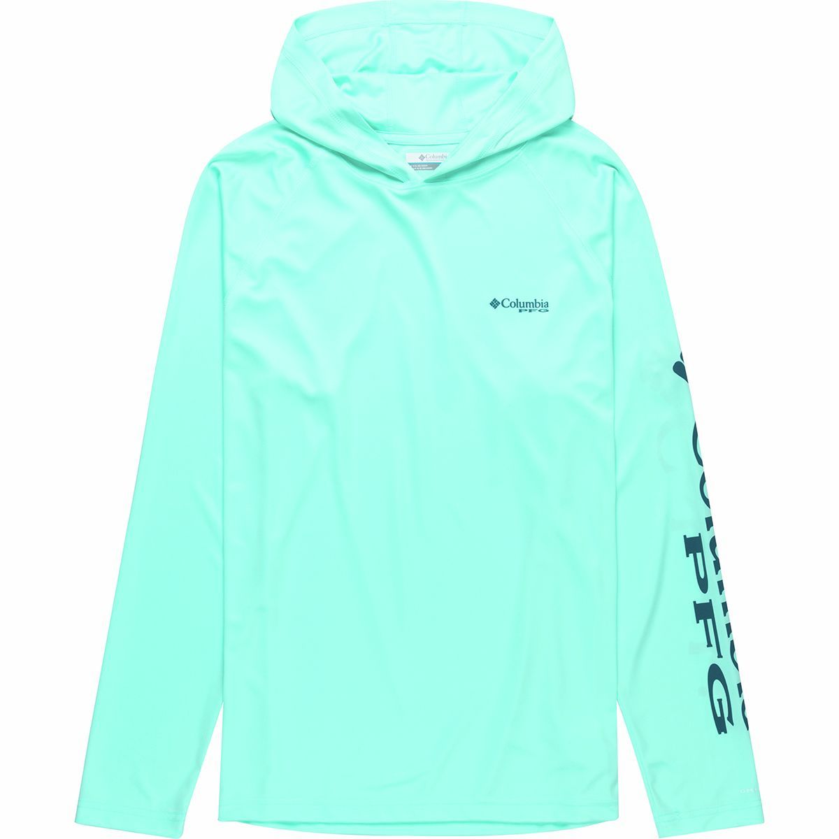Columbia Terminal Tackle Pullover Hoodie - Men's Gulf Stream/Dark Turquoise Logo, XL