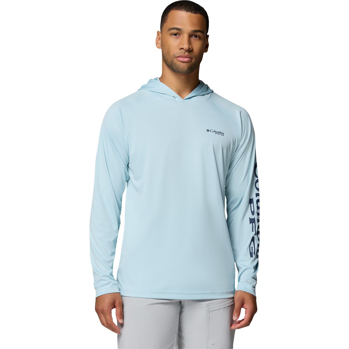 Image of Columbia Terminal Tackle Pullover Hoodie - Men's Marine Light/Nocturnal Logo, XXL