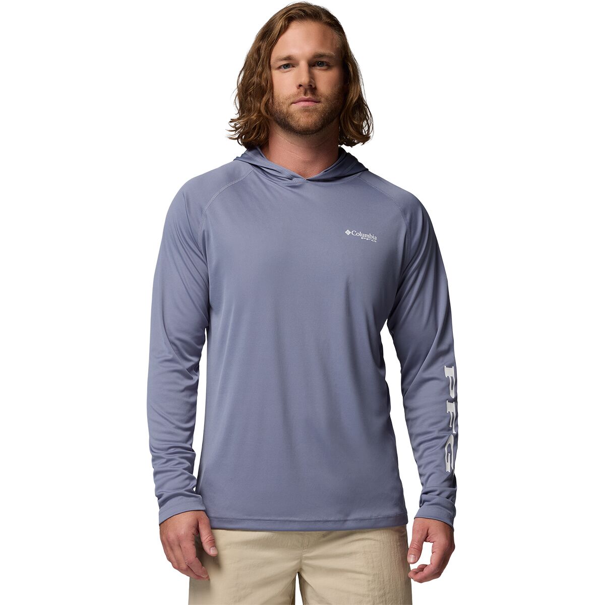 Image of Columbia Terminal Tackle Pullover Hoodie - Men's New Moon/White Logo, M