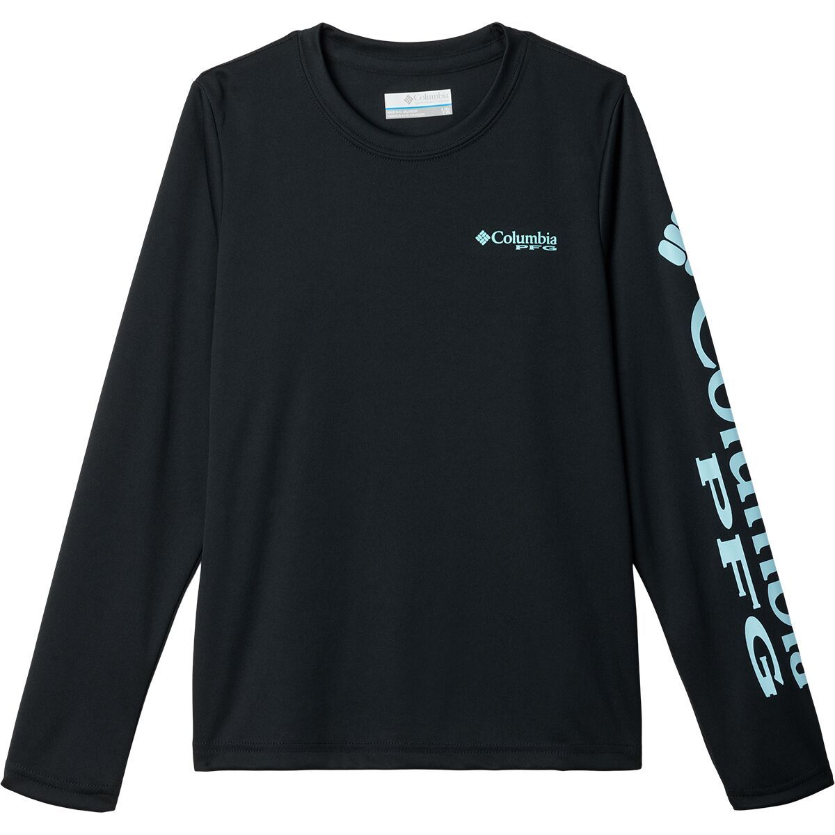 Columbia Terminal Tackle Long-Sleeve Shirt - Boys' Black/Gulf Stream Logo, XL