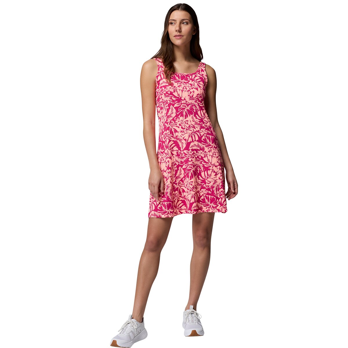 Image of Columbia Freezer III Dress - Women's Guava Pink Vacay Blooms Tonal, M