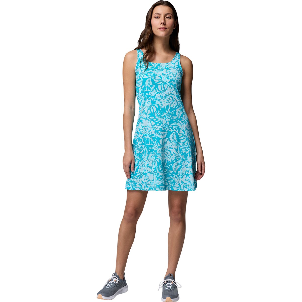 Image of Columbia Freezer III Dress - Women's Ocean Teal Vacay Blooms Tonal, L