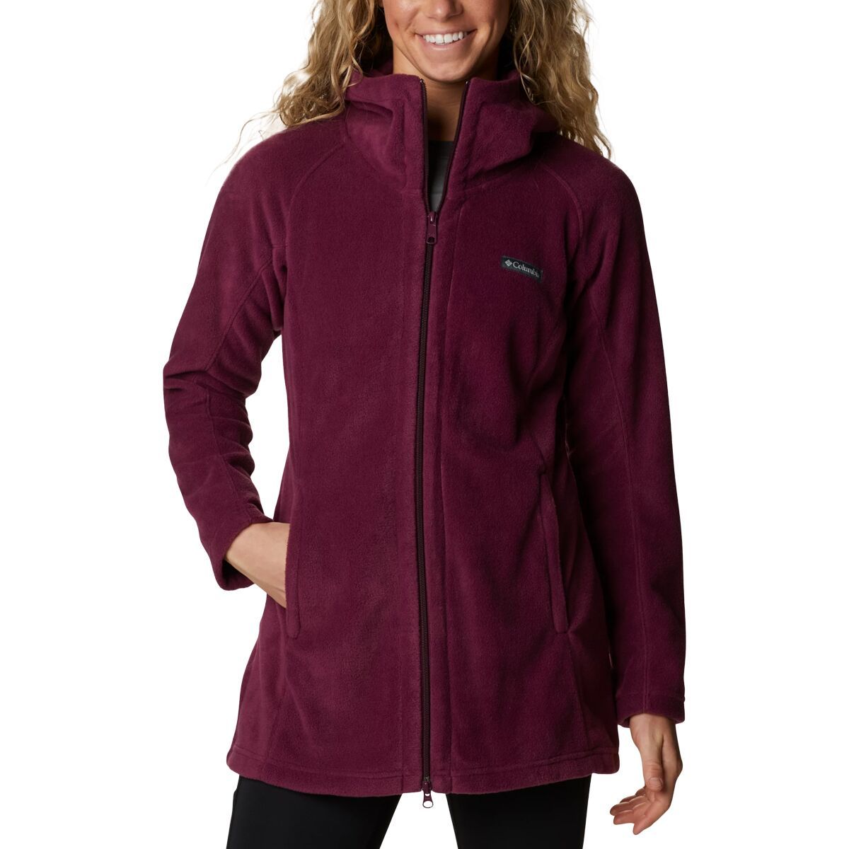Columbia Benton Springs II Long Hooded Fleece Jacket - Women's Marionberry, XXL