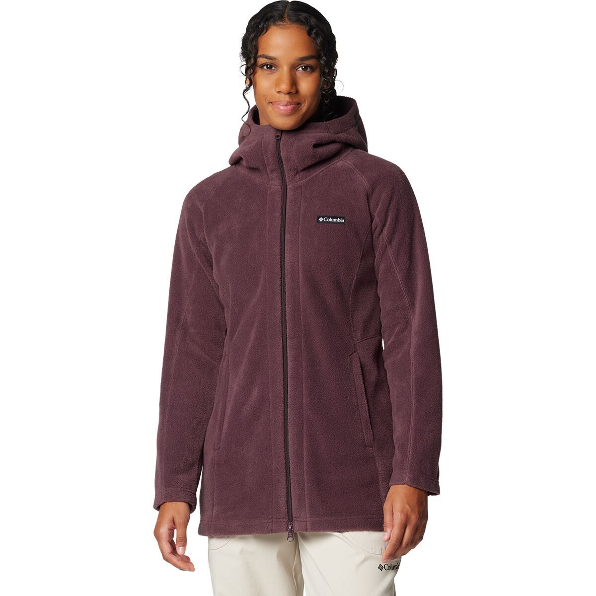 Image of Columbia Benton Springs II Long Hooded Fleece Jacket - Women's Moonvista, XS