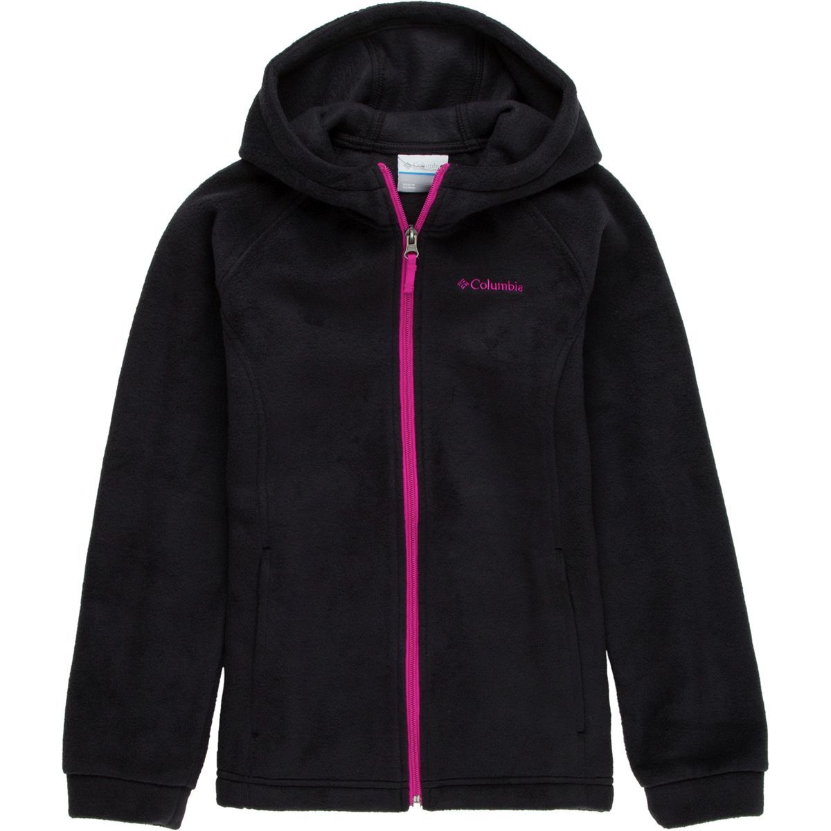 Columbia Benton II Hooded Fleece Jacket - Girls' Black, XS