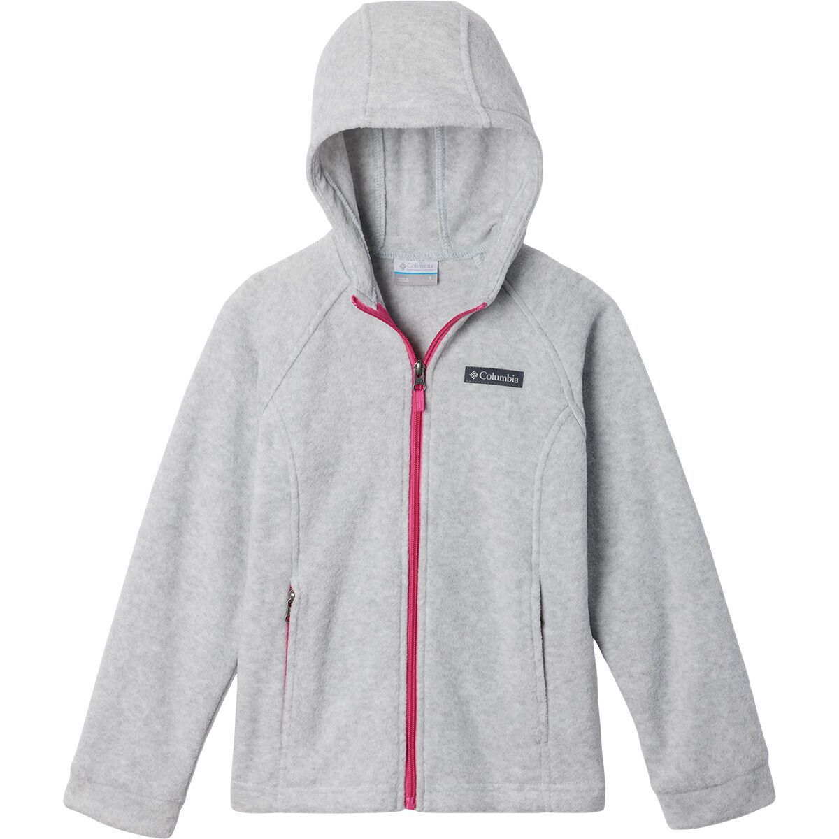 Columbia Benton II Hooded Fleece Jacket - Girls' Cirrus Grey Heather, XS