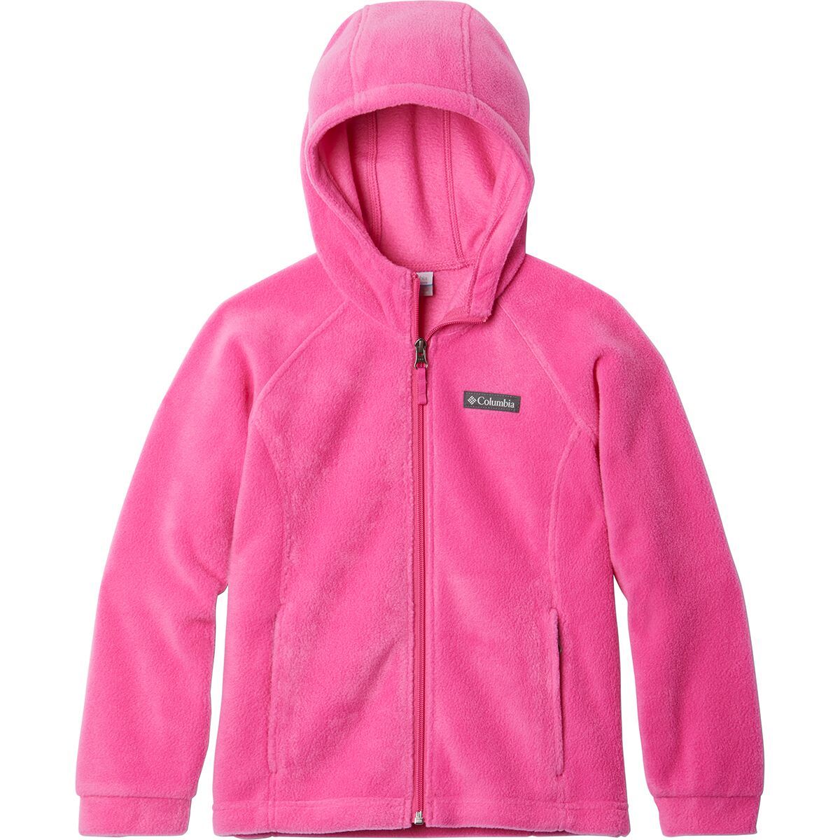 Image of Columbia Benton II Hooded Fleece Jacket - Girls' Pink Ice, XL