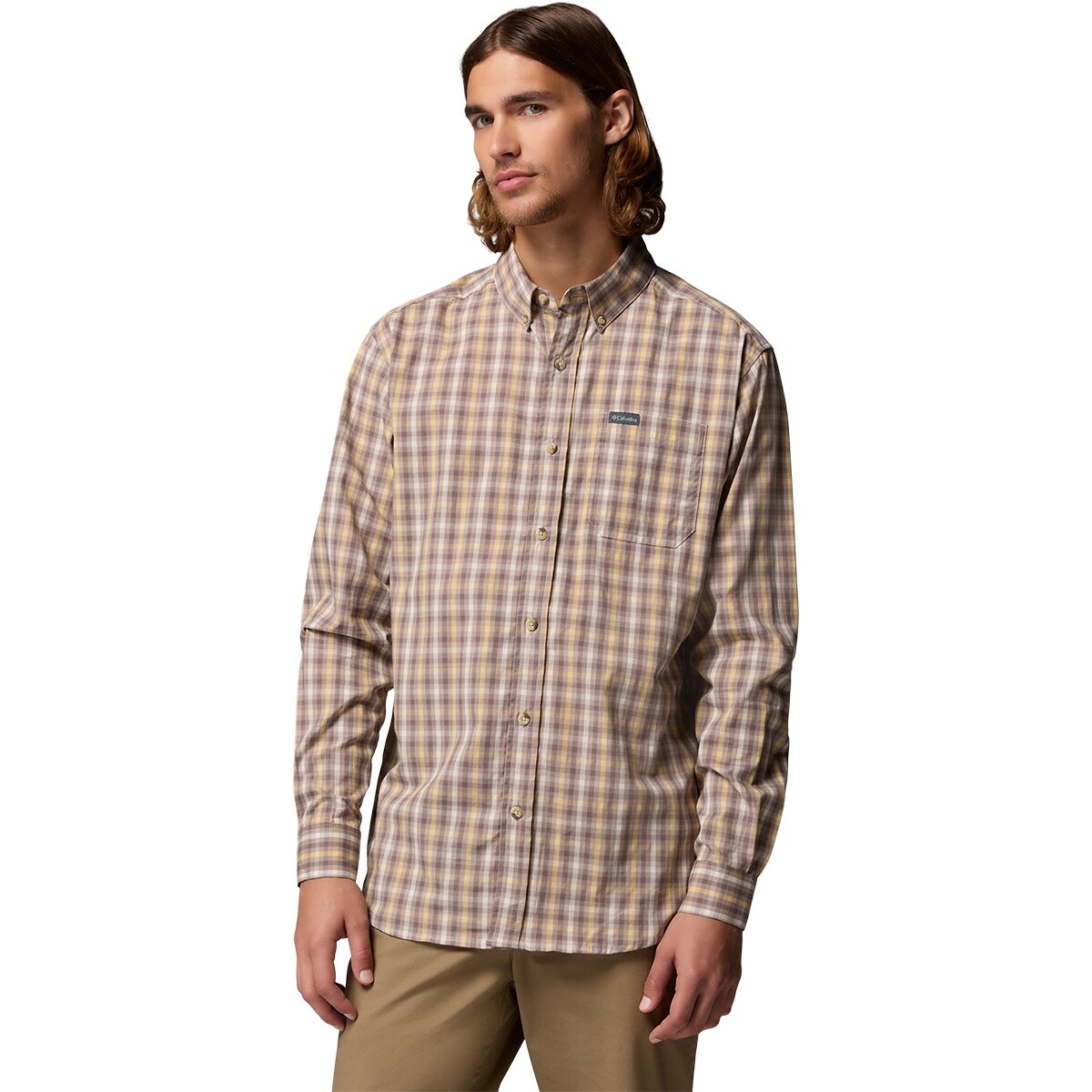Image of Columbia Rapid Rivers II Long-Sleeve Shirt - Men's Flint Grey/Rapid Rivers Gingham, L