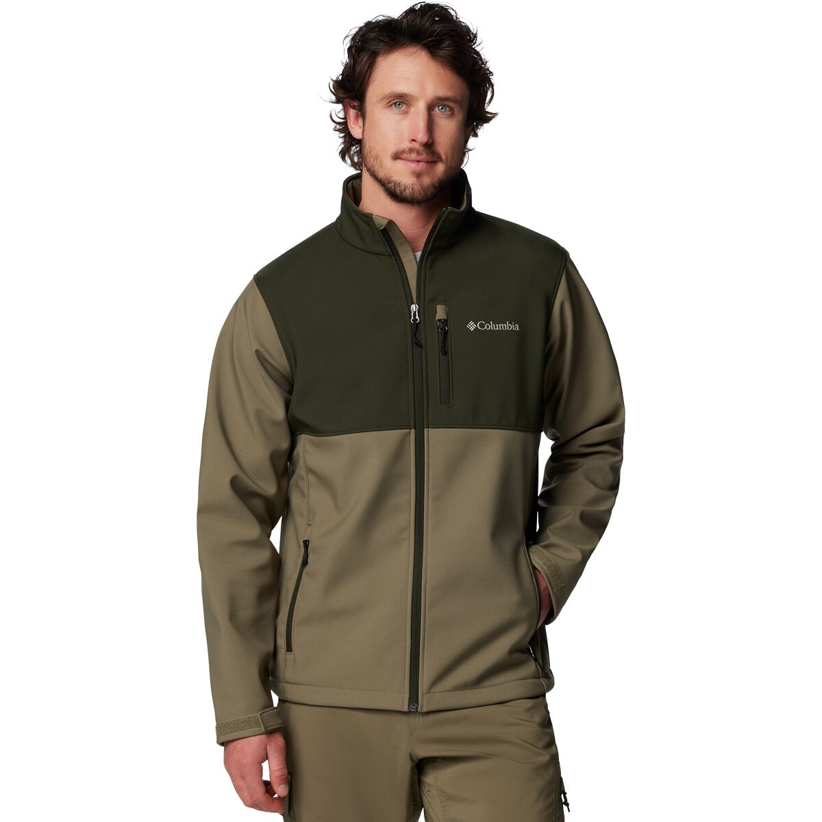 Image of Columbia Ascender Softshell Jacket - Men's Stone Green/Greenscape, M