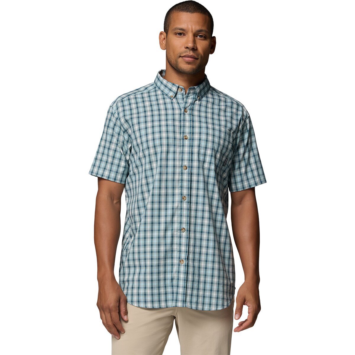 Image of Columbia Rapid Rivers II Shirt - Short-Sleeve - Men's Crushed Blue/Rapid Rivers Gingham, XXL