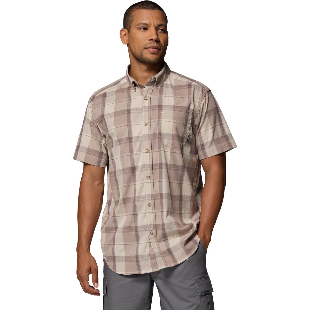 Image of Columbia Rapid Rivers II Shirt - Short-Sleeve - Men's Flint Grey/Base Plaid, XL