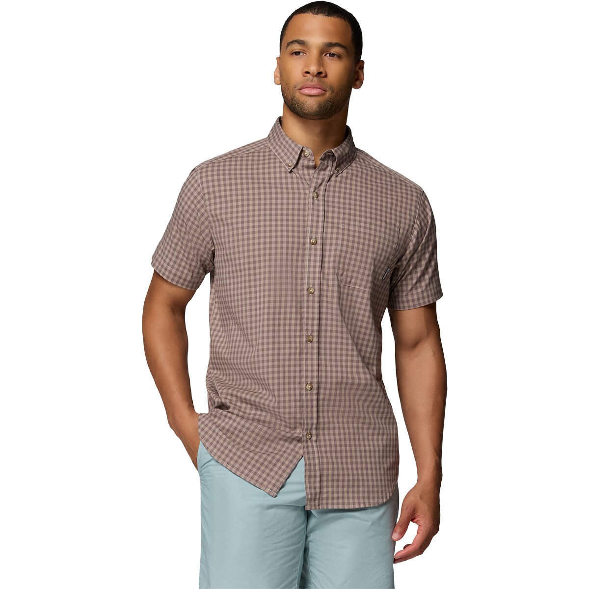 Image of Columbia Rapid Rivers II Shirt - Short-Sleeve - Men's Iron/Rapid Rivers Gingham, L