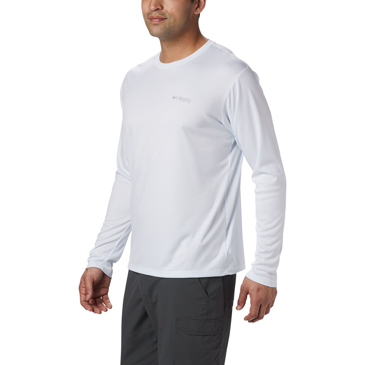 Columbia Maglietta Uomo PFG Zero Rules Ice - Maniche Lunghe Con Protezione Solare SPF 50 E Raffreddamento Avanzato