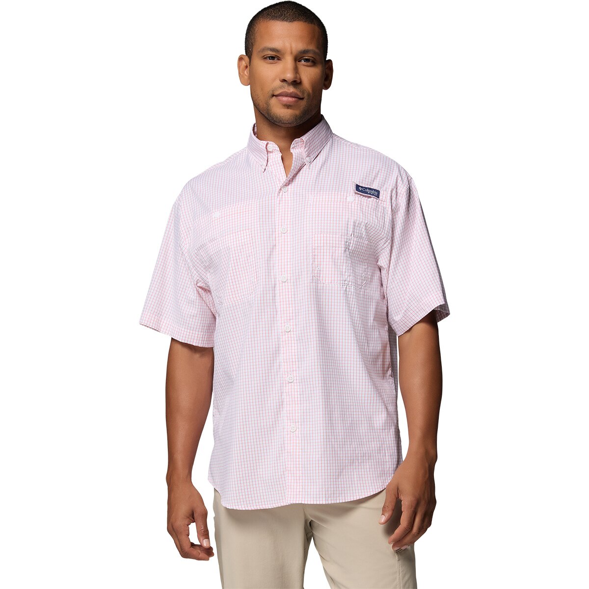Image of Columbia Super Tamiami Shirt - Short-Sleeve - Men's Melonade Multi Gingham, S