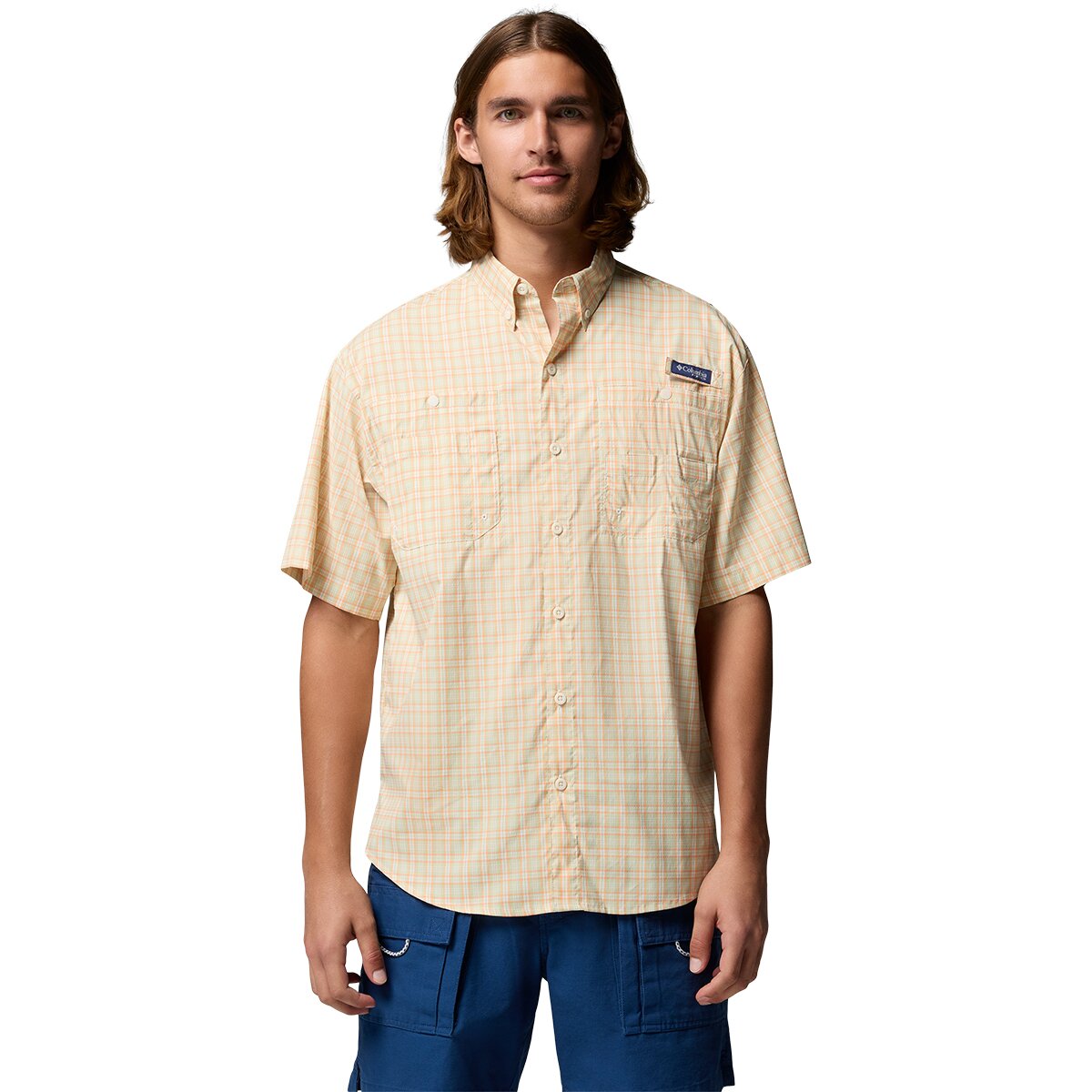 Image of Columbia Super Tamiami Shirt - Short-Sleeve - Men's Serpentine Coasting Plaid, XXL