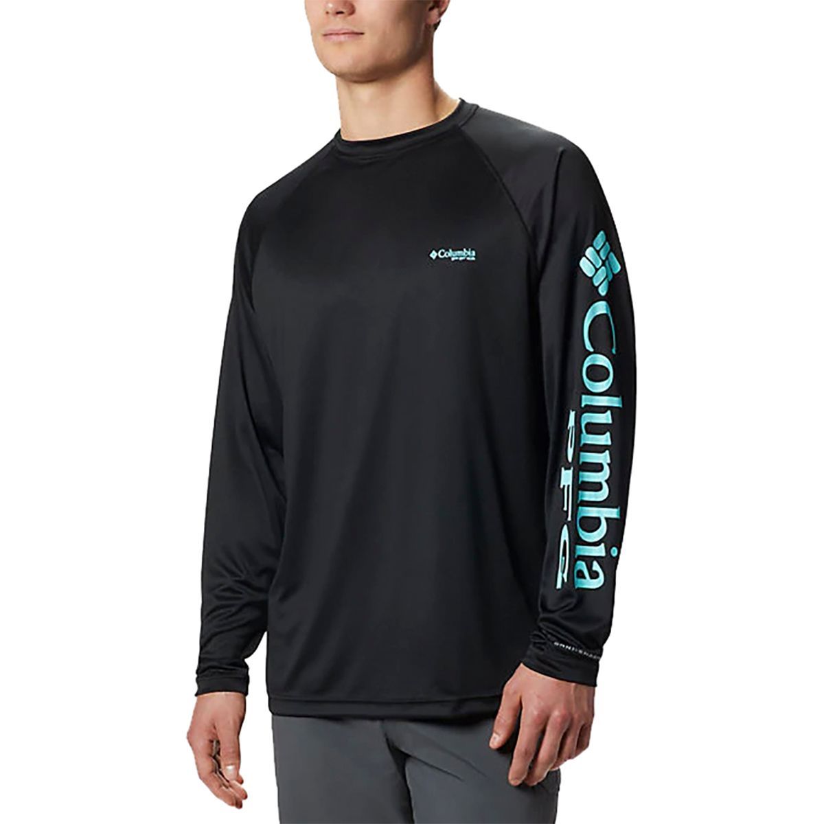 Image of Columbia Terminal Tackle Shirt - Men's Black/Gulf Stream Logo, L