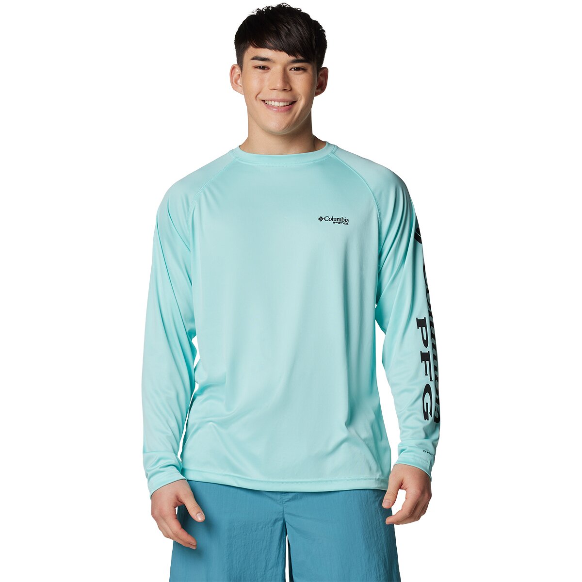 Image of Columbia Terminal Tackle Shirt - Men's Gulf Stream/Black Logo, XS