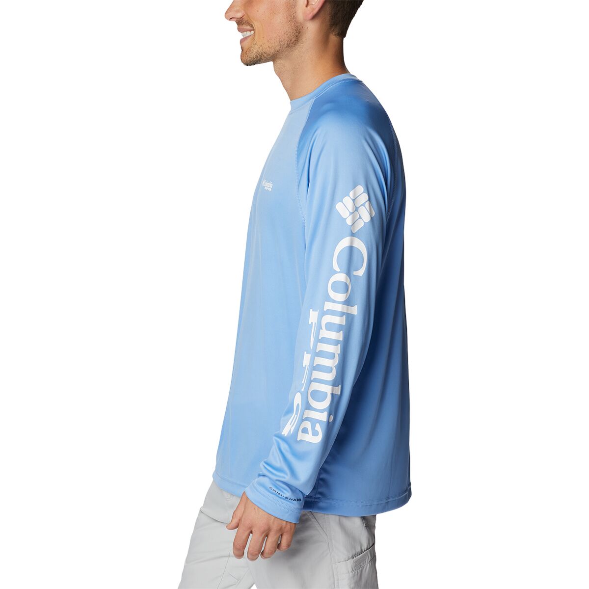 Chemise Columbia Terminal Tackle Homme - Grand Bleu, Manches Longues, Col Rond, PFG - Taille L