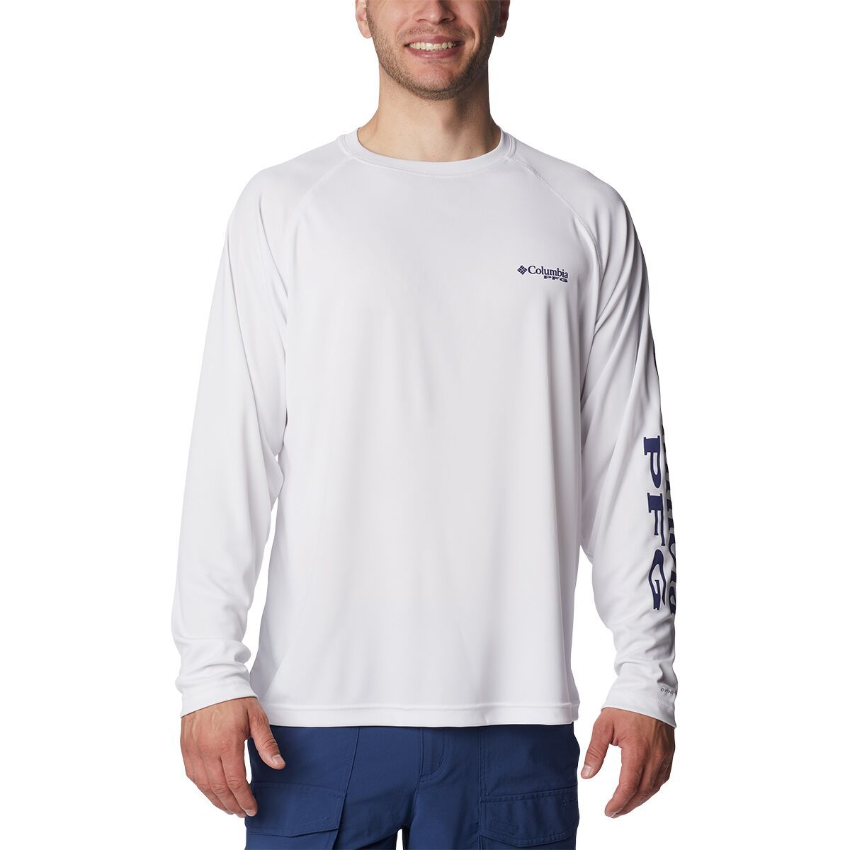 Columbia Terminal Tackle Shirt - Men's White/Nightshade Logo, M