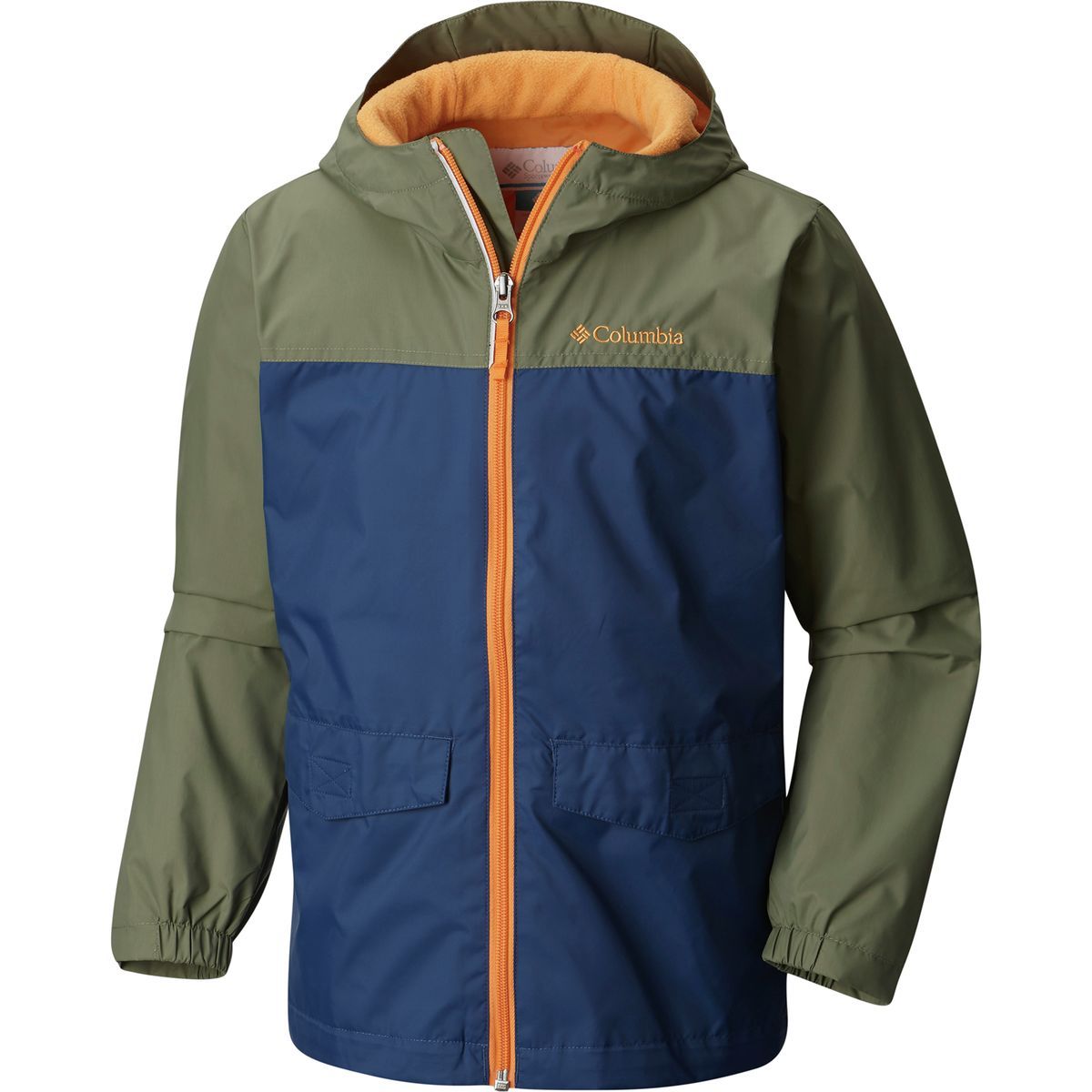 Columbia Rain-Zilla Jacket - Boys' Carbon/Cypress/Koi, XXS