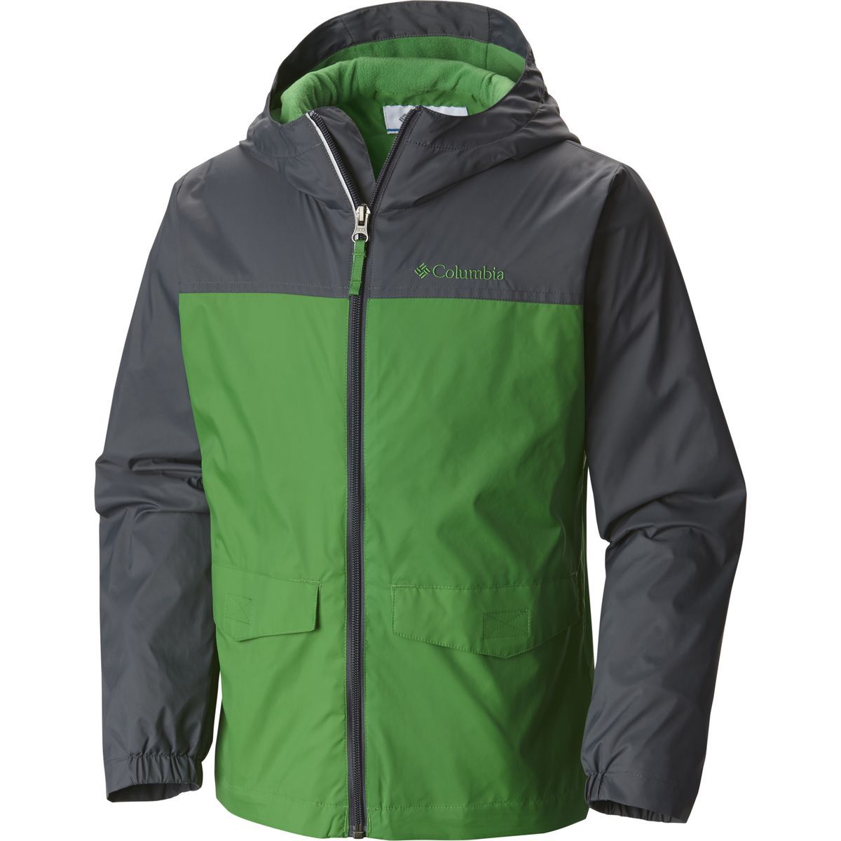 Columbia Rain-Zilla Jacket - Boys' Fuse Green/Graphite, XXS