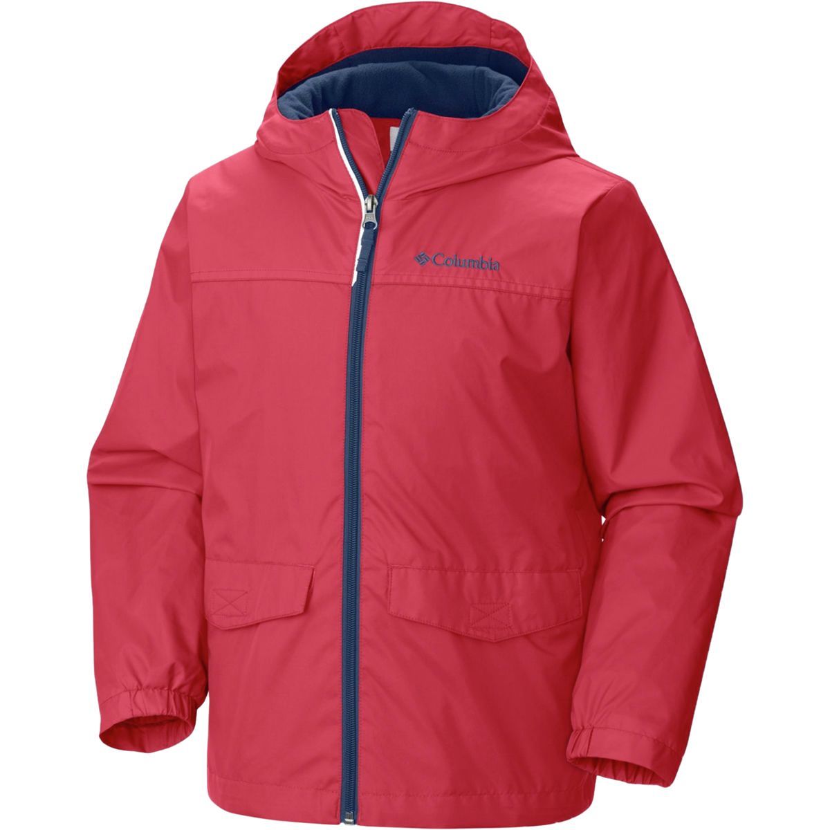 Columbia Rain-Zilla Jacket - Boys' Sunset Red/Carbon, L