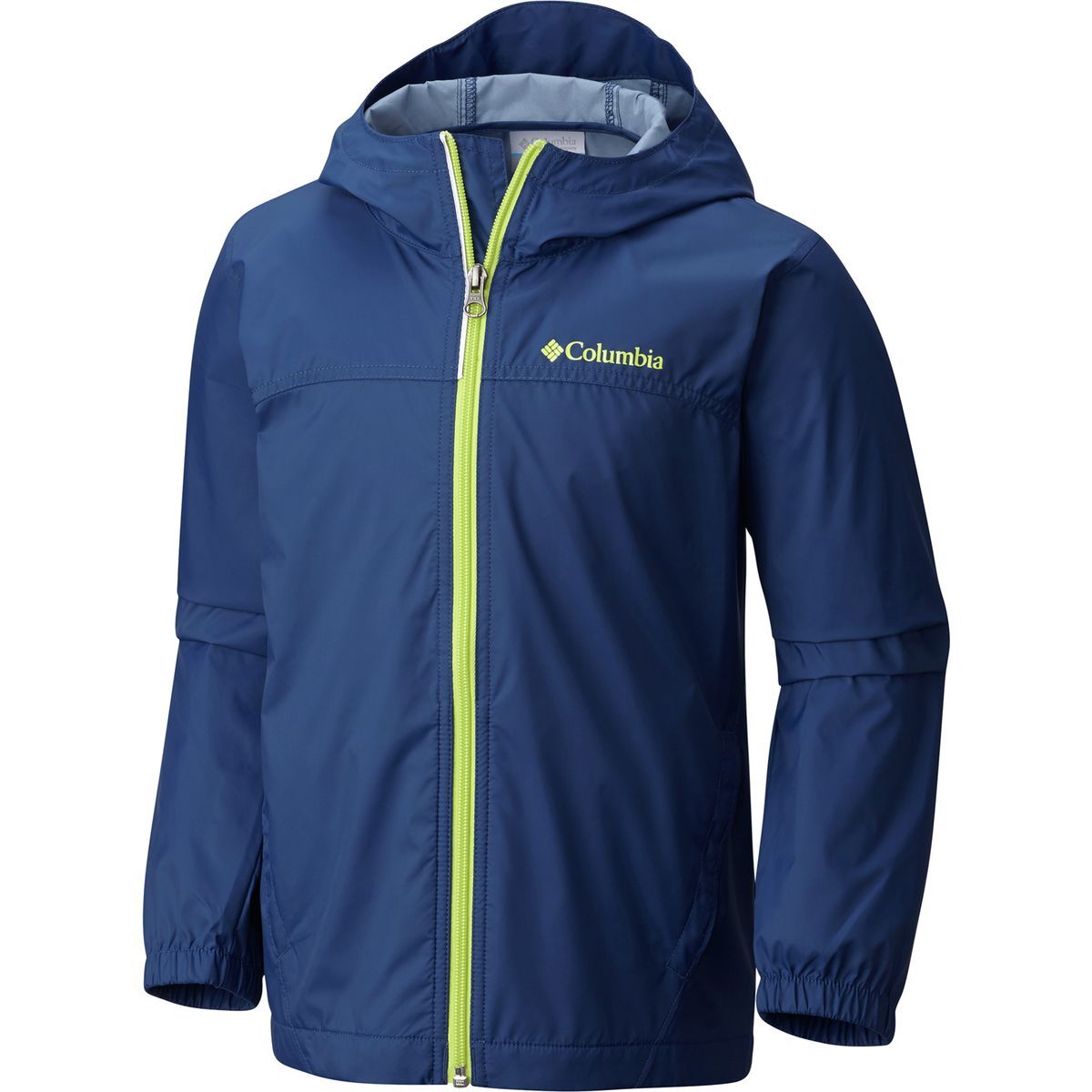 Columbia Glennaker Rain Jacket - Boys' Carbon/Voltage, M