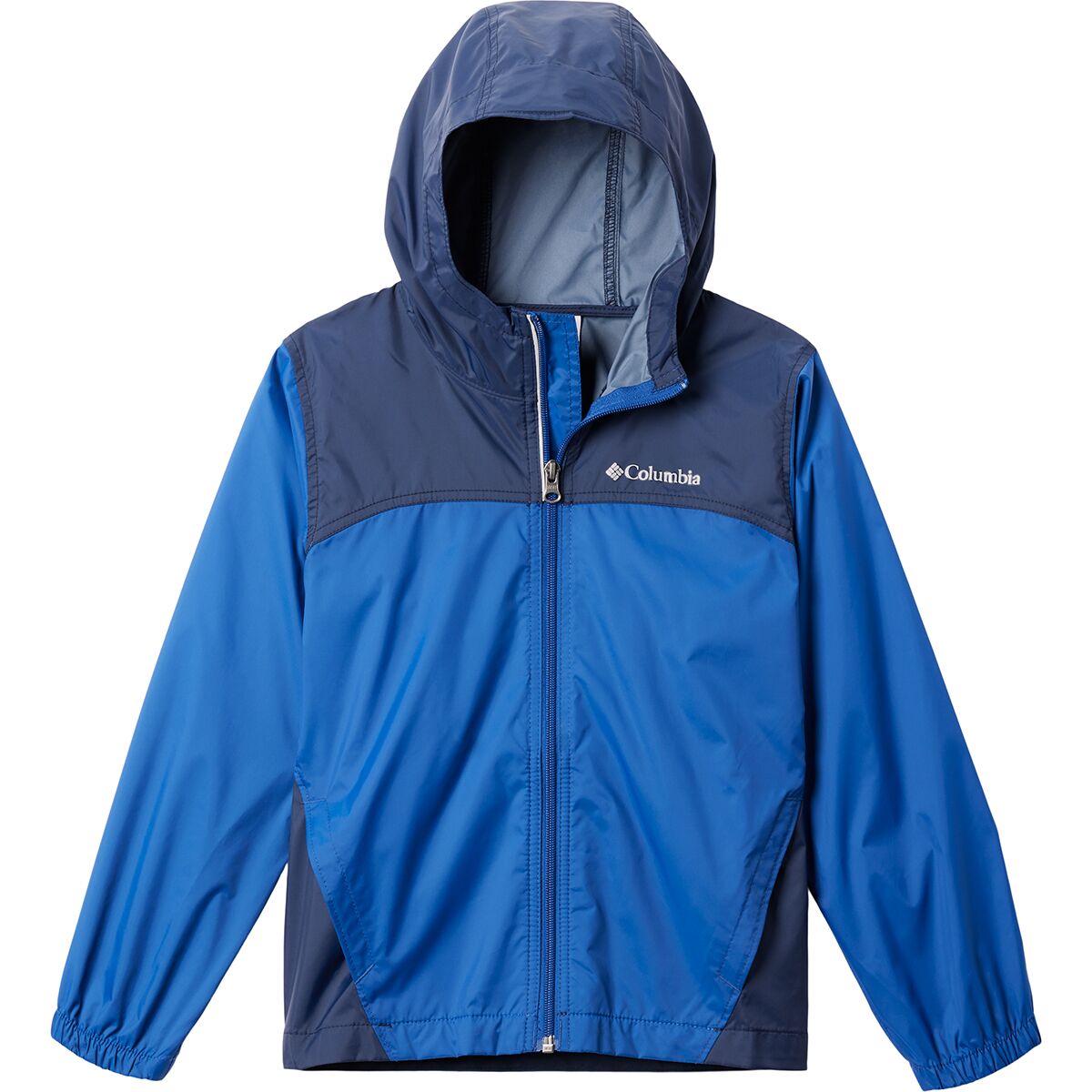 Image of Columbia Glennaker Rain Jacket - Boys' Mountain Blue/Collegiate Navy, XL