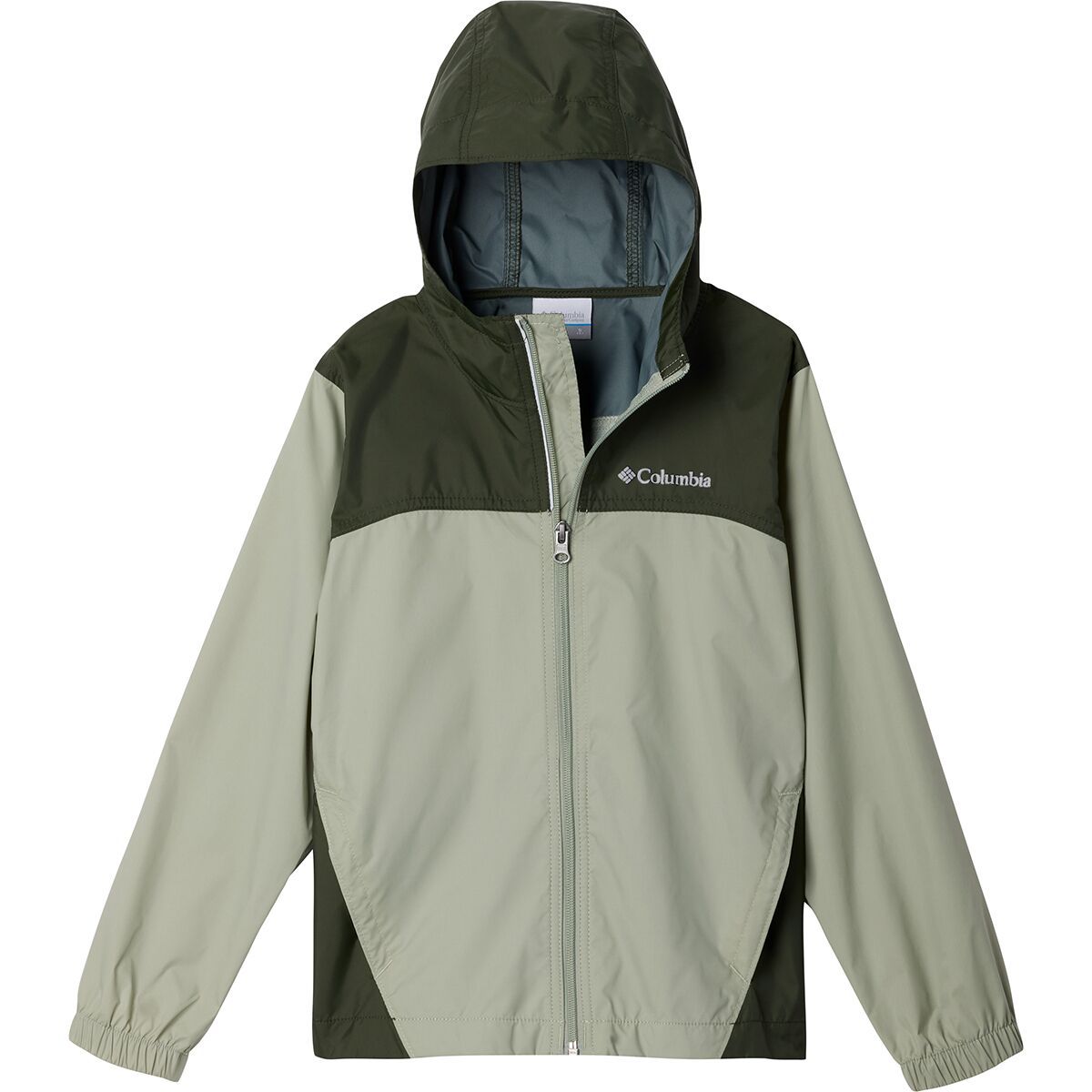Columbia Glennaker Rain Jacket - Boys' Safari/Greenscape, XXS