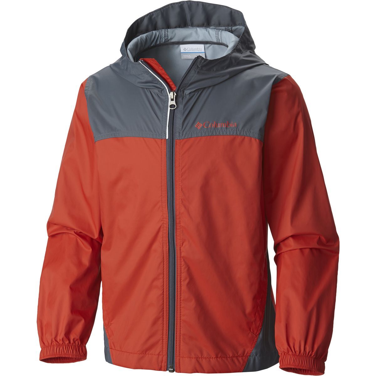 Columbia Glennaker Rain Jacket - Boys' Super Sonic/Graphite, XS