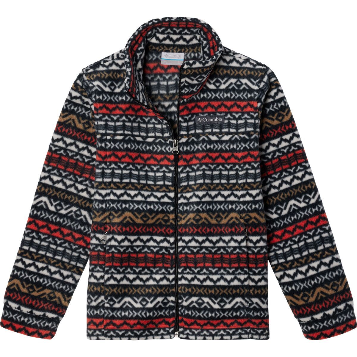 Image of Columbia Zing III Fleece Jacket - Boys' Black Madras, XL