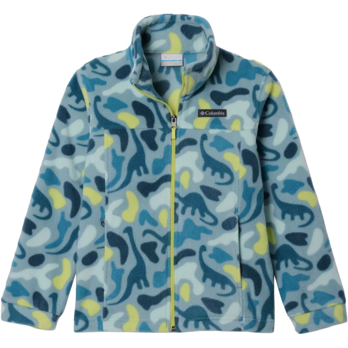 Image of Columbia Zing III Fleece Jacket - Boys' Crushed Blue Dinoflauge, L