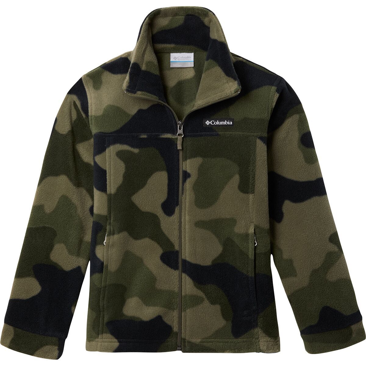 Columbia Zing III Fleece Jacket - Boys' Stone Green Mod Camo, M