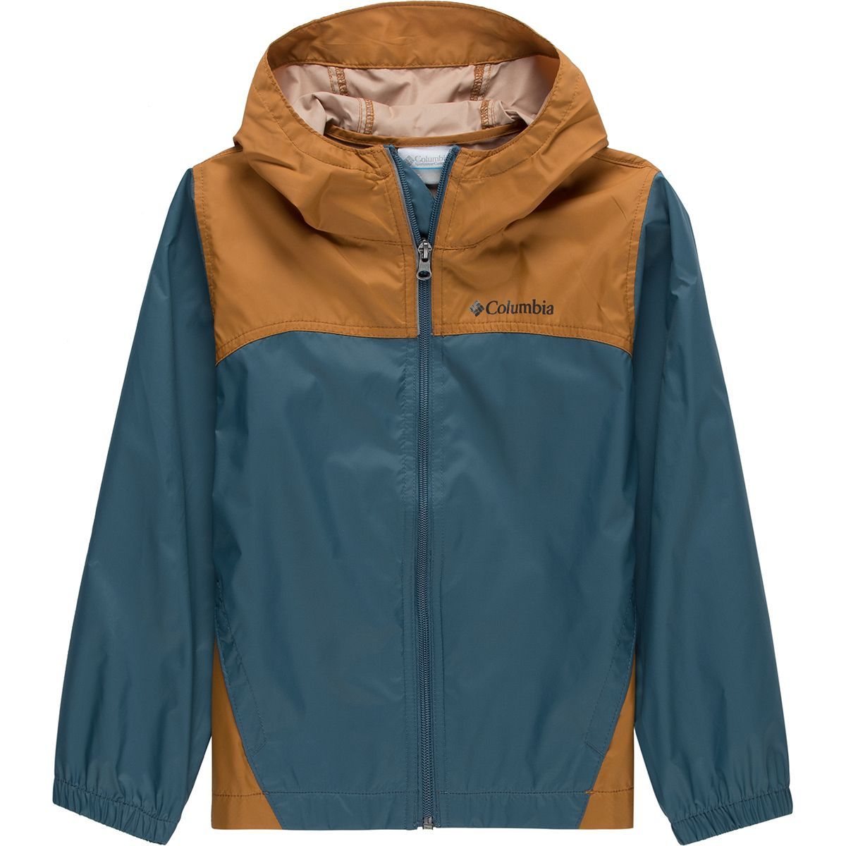Columbia Glennaker Rain Jacket - Toddler Boys' Blue Heron/Canyon Gold, 2T