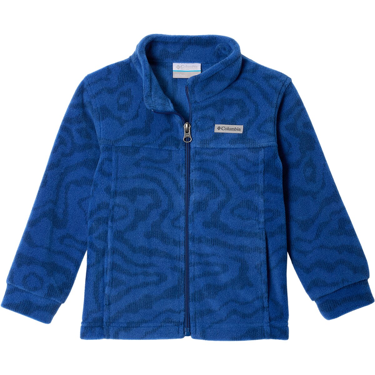 Image of Columbia Zing III Fleece Jacket - Toddler Boys' Mountain Blue Topoglitch Tonal, 2T