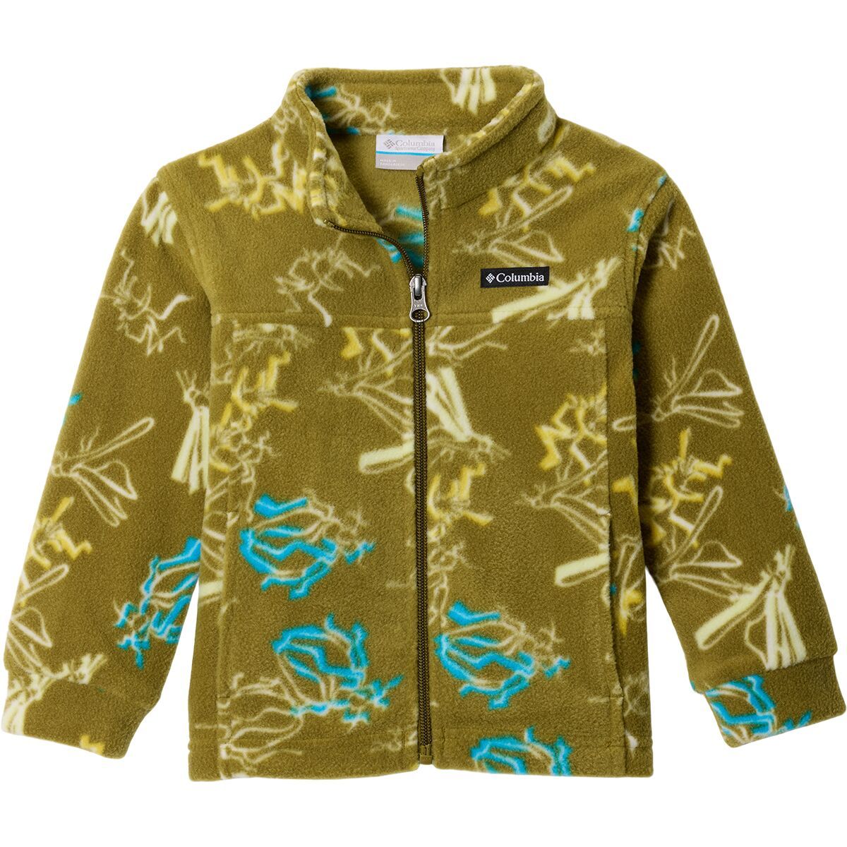 Image of Columbia Zing III Fleece Jacket - Toddler Boys' Mossy Green Buggin, 4T