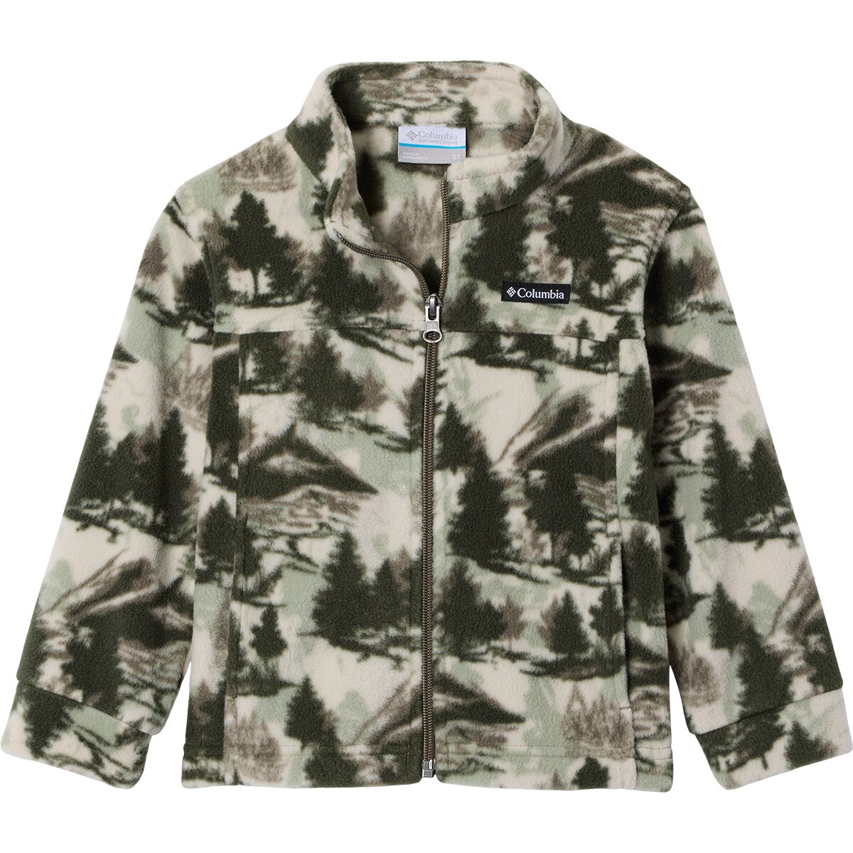 Image of Columbia Zing III Fleece Jacket - Toddler Boys' Stone Green Frost Day, 4T