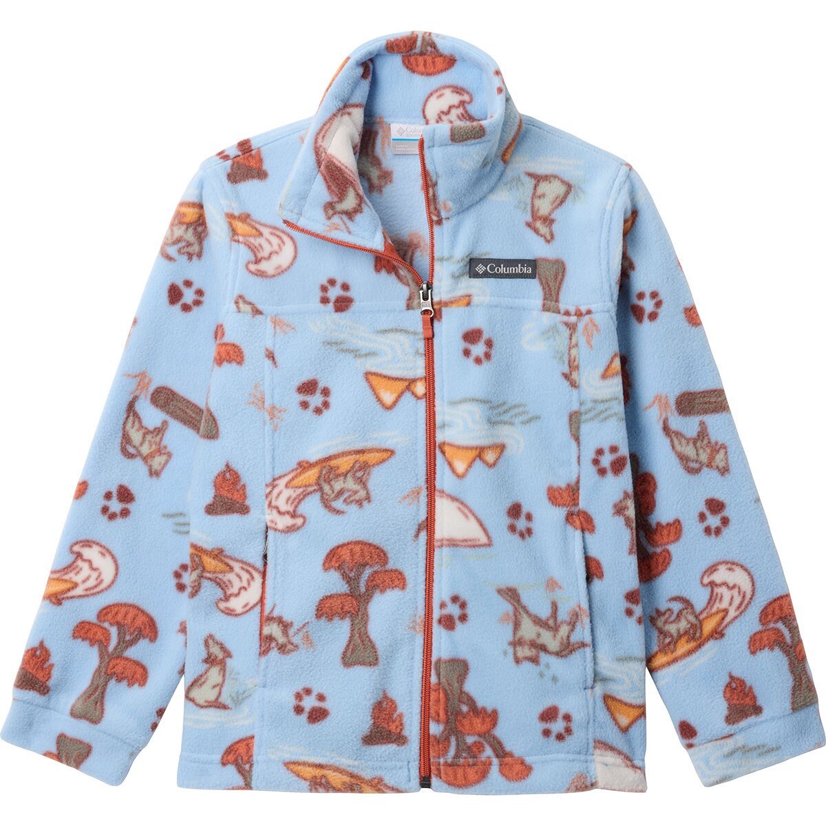 Image of Columbia Zing III Fleece Jacket - Infants' Ripple Blue Trail Tails, 6/12M
