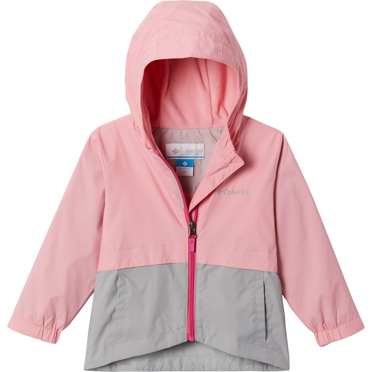 Columbia Rain-Zilla Jacket - Toddler Girls' Pink Orchid/Columbia Grey2, 4T