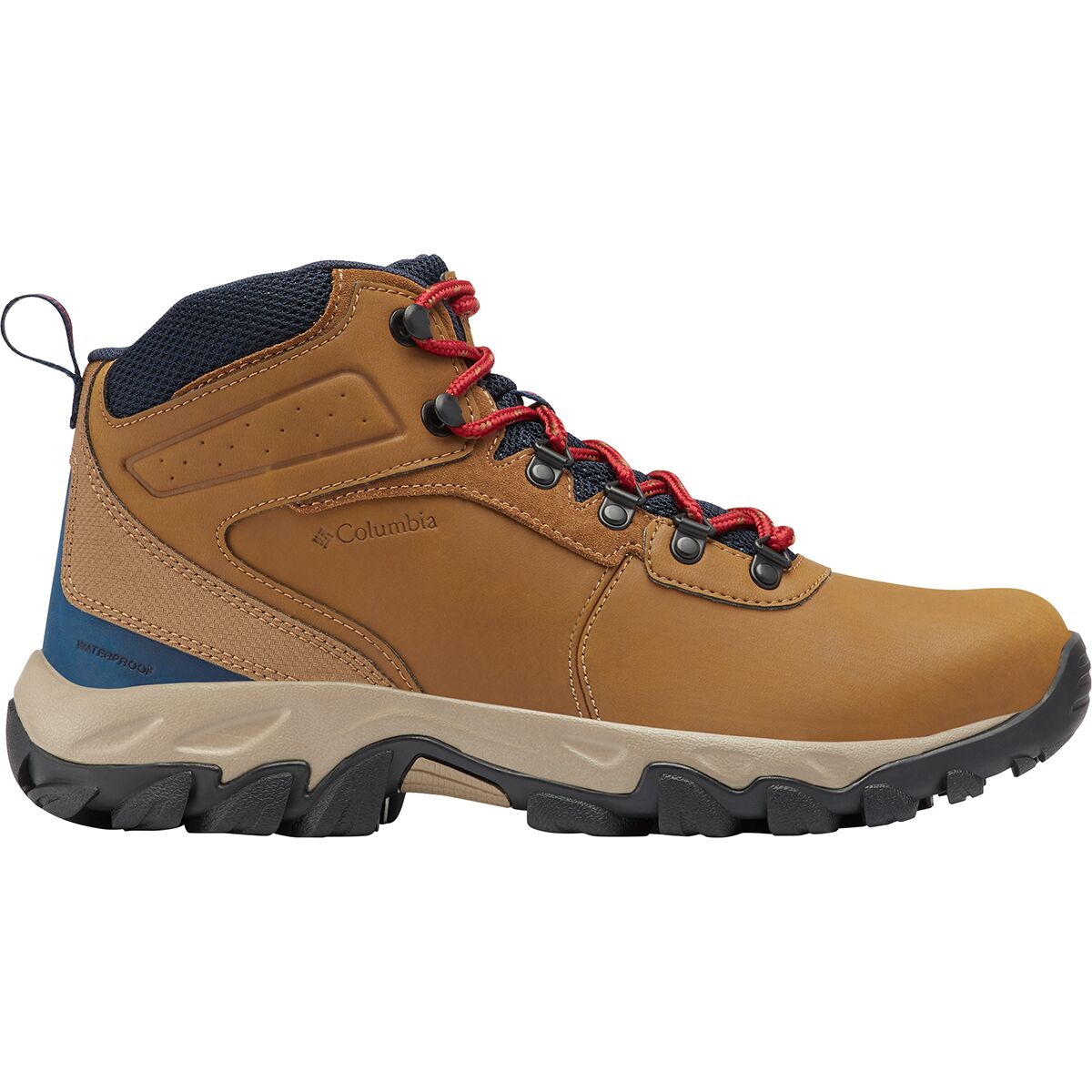 Image of Columbia Newton Ridge Plus II Waterproof Hiking Boot - Men's Light Brown/Red Velvet, 10.0